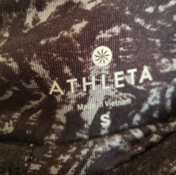 Athleta Black and Grey Pattern Cropped Legging Size Small - Picture 4 of 5